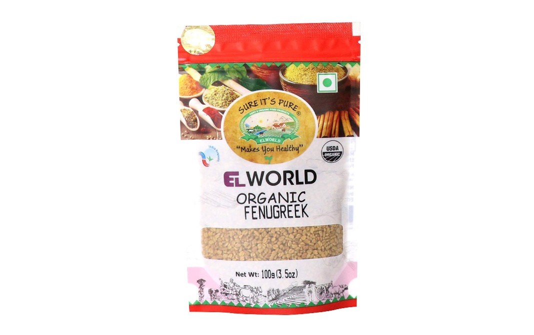 Elworld Organic Fenugreek    Shrink Pack  100 grams